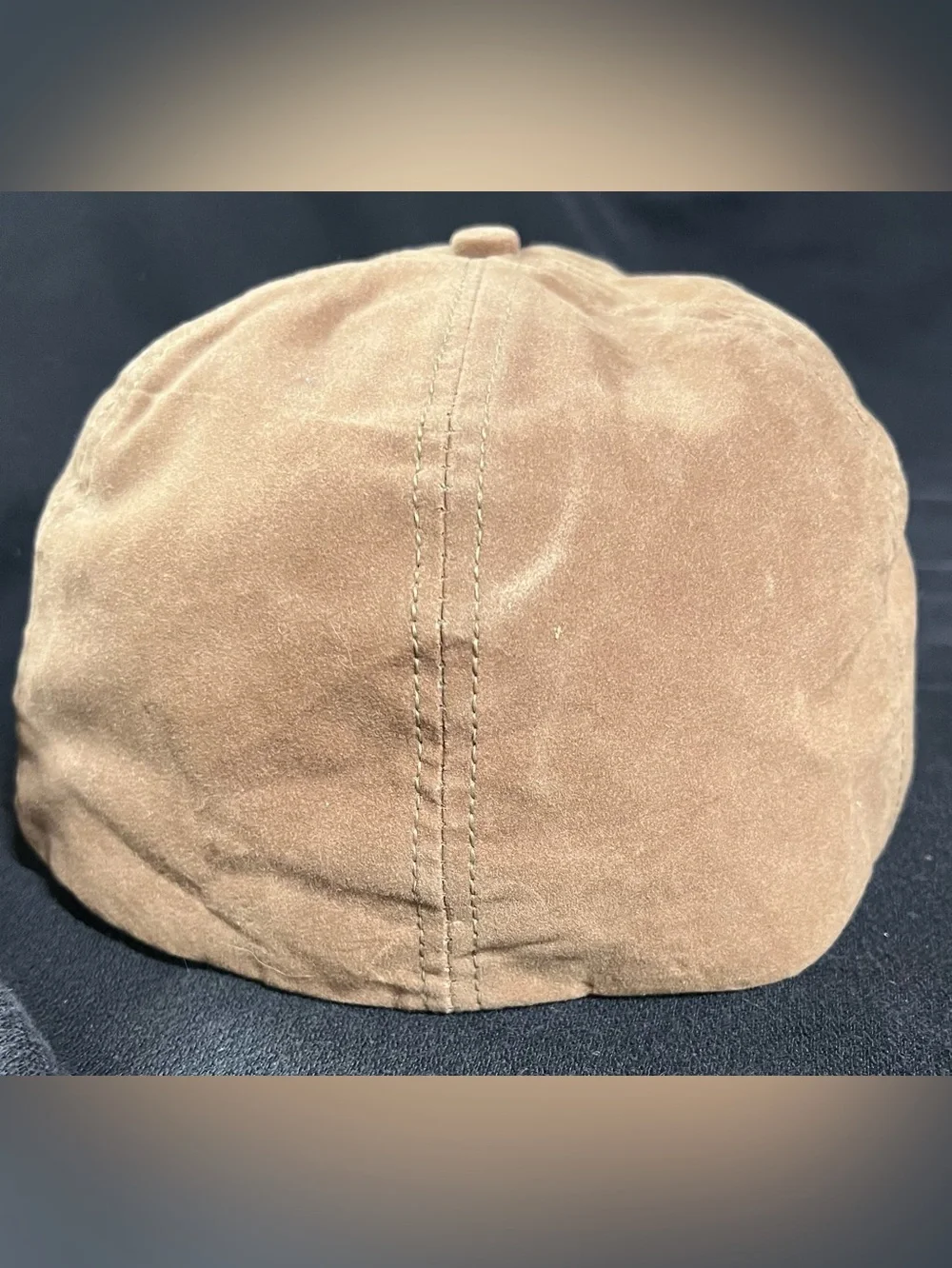 Vtg 80s Brown Suede Cap Baseball Padded Lined -Actual color is darker than pics